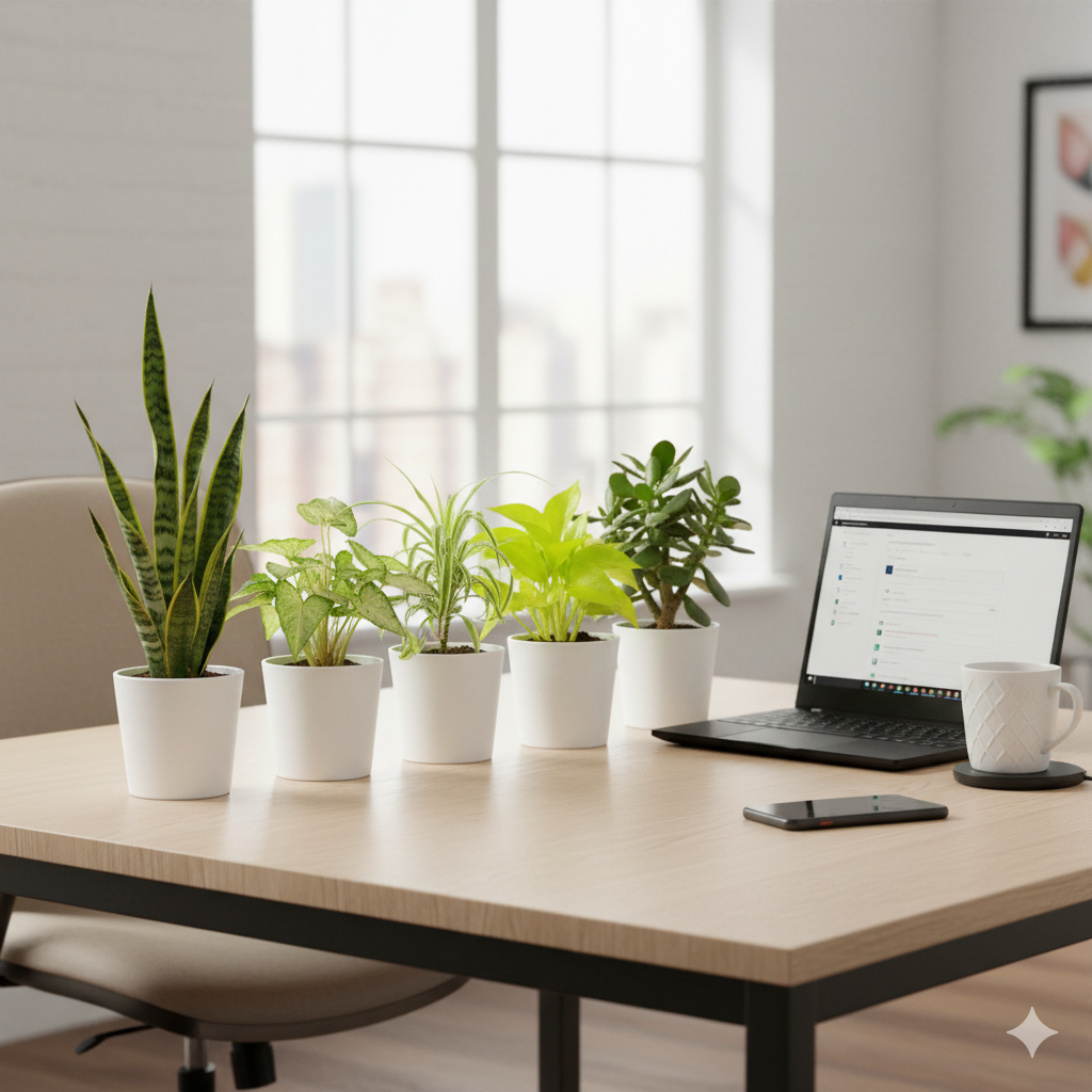 PACK OF 5 DESK PLANTS